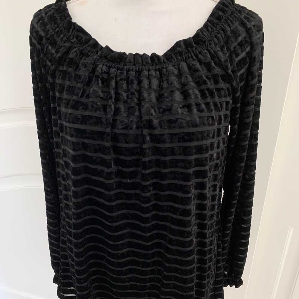 Black velvet blouse